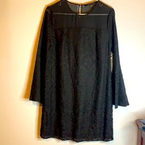 Cynthia Steffe dress with tags. Beautiful black lace dress with unique sleeves.